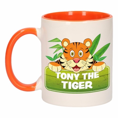 Tijger beker / mok met oranje binnenkant van Tony the Tiger 300 ml