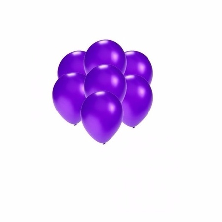 Metallic paarse ballonnen klein 100 stuks