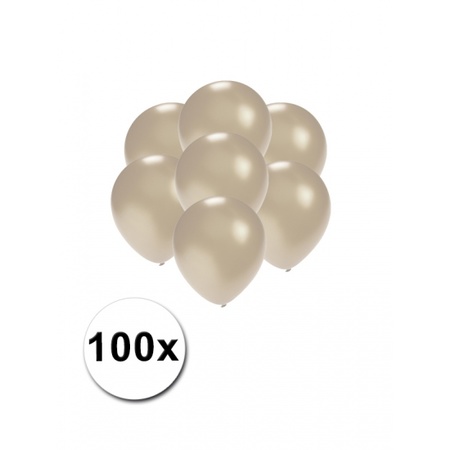 Small silver metallic balloons 100 pieces