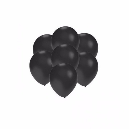 Metallic zwarte ballonnen klein 200 stuks