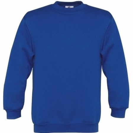 Royal blue cotton blend sweater for boys