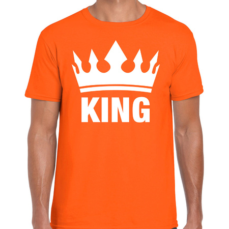 Kingsday t-shirt for men - King - orange - partywear