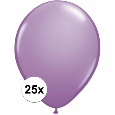 Zak met 25 lavendel helium ballonnen