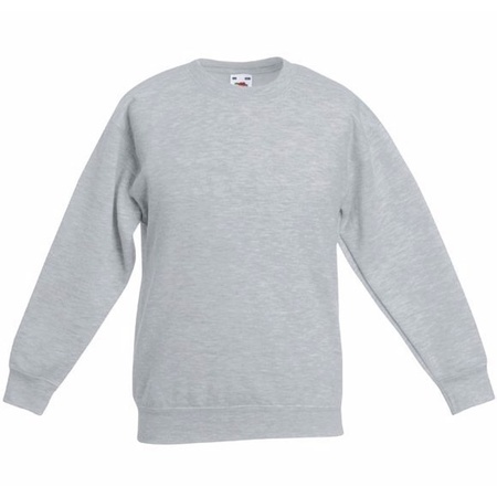 Basic lichtgrijze trui/sweater voor jongens