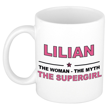 Namen koffiemok / theebeker Lilian The woman, The myth the supergirl 300 ml