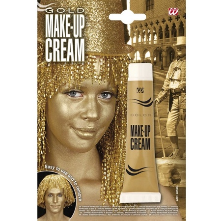 Feestartikelen Make-up tube goud 28 gram