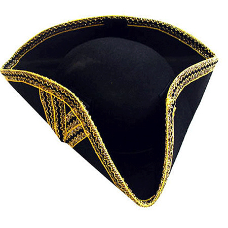 Feestartikelen Musketiers hoed zwart met goud