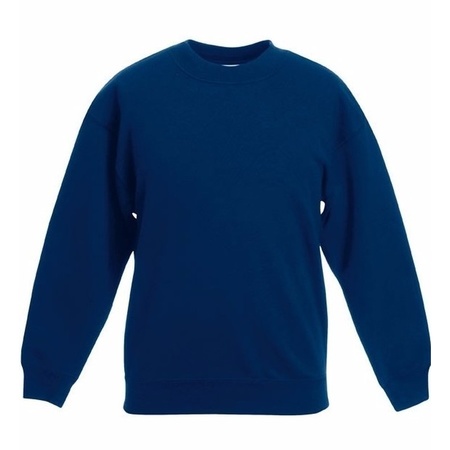 Navy blue cotton blend sweater for boys