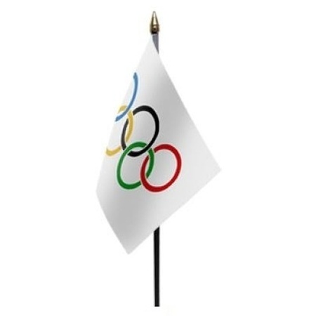 Olympische Spelen zwaaivlaggen plastic stokje