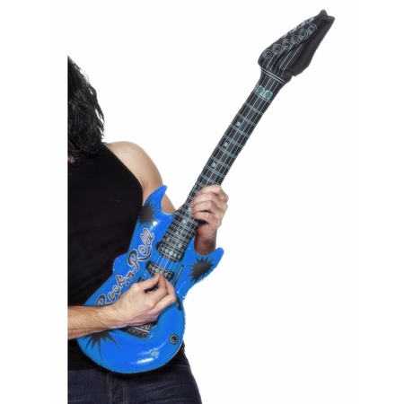 Opblaas gitaar blauw 99 cm