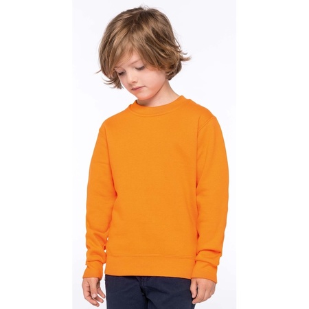 Basic oranje trui/sweater voor kinderen