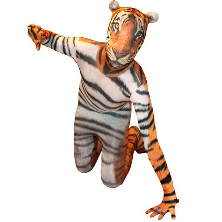 Dieren morphsuits tijger voor kids