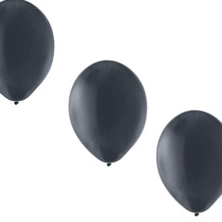 Feestartikelen zwarte ballonnen 25 st