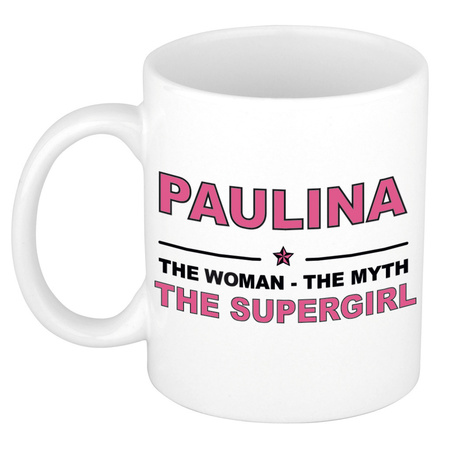 Namen koffiemok / theebeker Paulina The woman, The myth the supergirl 300 ml
