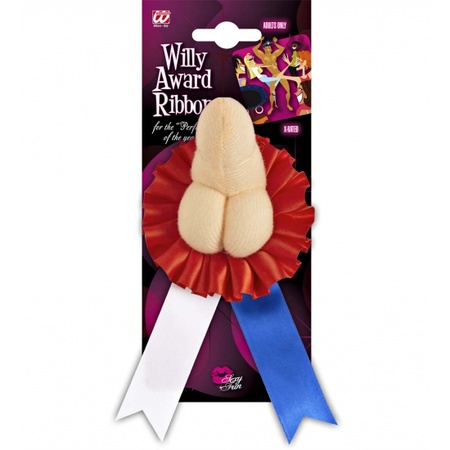 Penis award aan een rozet