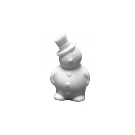 3D sneeuwpop van piepschuim 17 cm