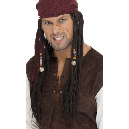 Feestartikelen Piratenpruik Jack Sparrow