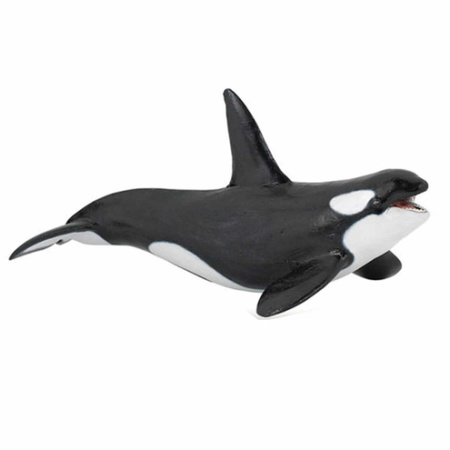 Plastic toy killer whale 18 cm