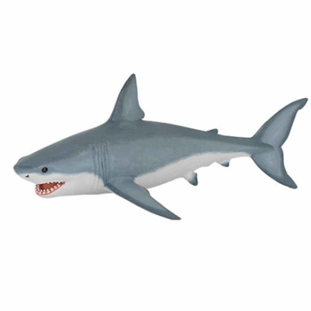 Speelgoed plastic witte haai 19 cm