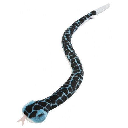 Knuffeldier blauwe ratelslang 152 cm