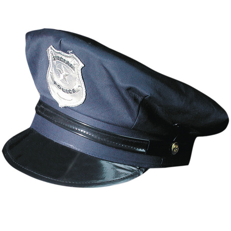 Feestartikelen Politie pet blauw voor volwassenen