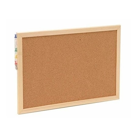 Memo board made of cork with pins 30 x 45 cm