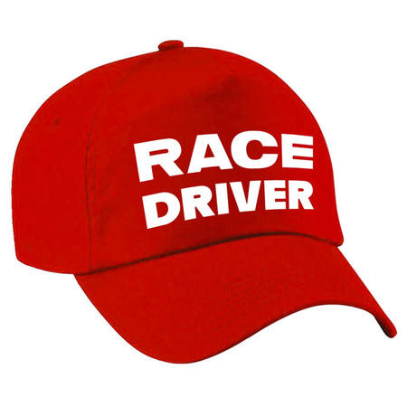 Carnaval cap race driver red for adults