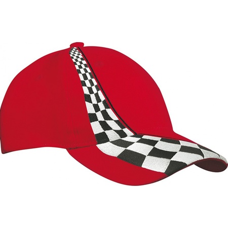 Rode race cap voor volwassenen
