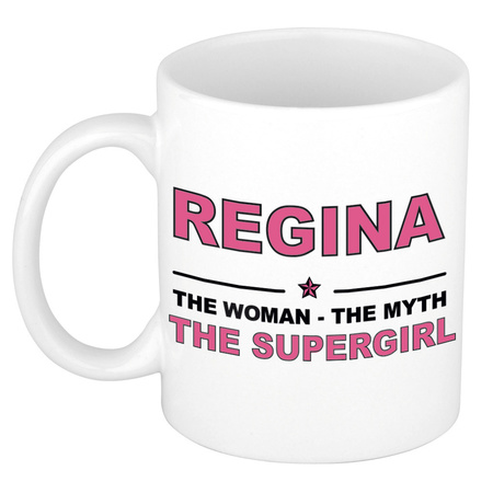 Namen koffiemok / theebeker Regina The woman, The myth the supergirl 300 ml