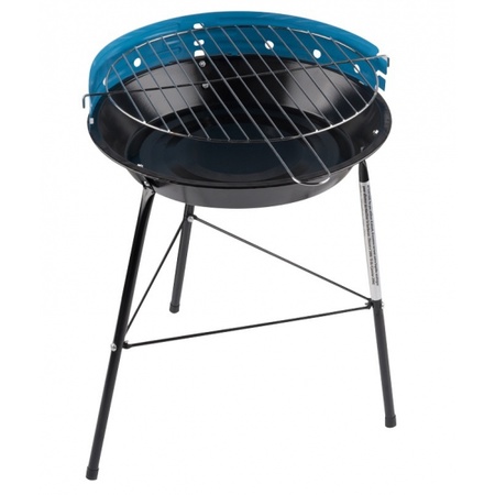 Blauwe grillbarbecue van metaal