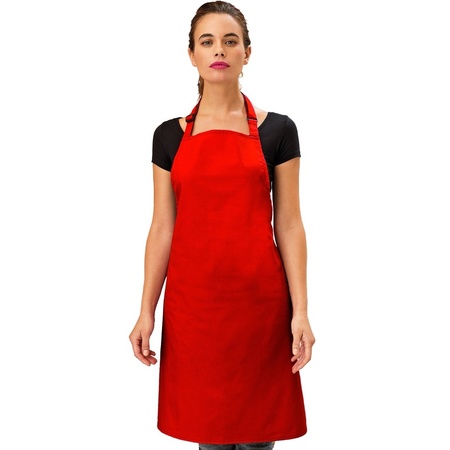 Klassiek keukenschort polyester/katoen rood