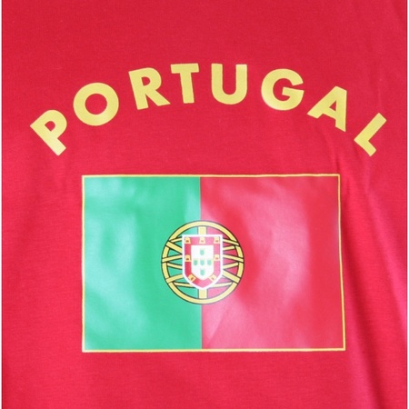 Feestartikelen Rood heren shirt vlag Portugal