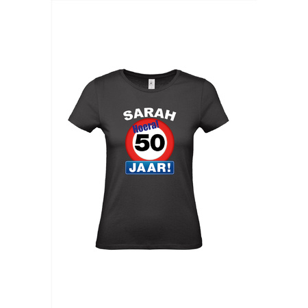 Sarah pop opvulbaar compleet met Sarah stopbord 50 jaar pop shirt en masker