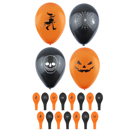 Set of 12x Halloween balloons