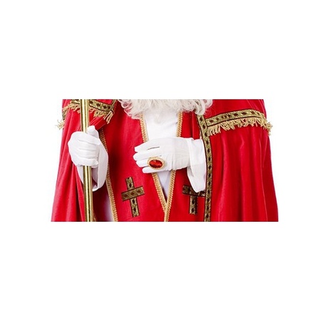 Korte Sinterklaas handschoenen van katoen