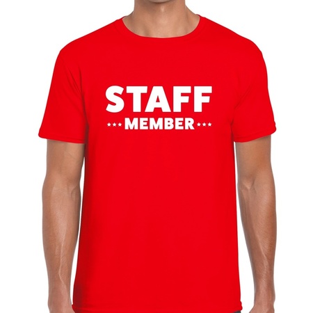 Staff member t-shirt red men