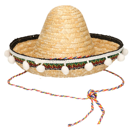 Mexicaanse hoed stro voor kinderen 25 cm