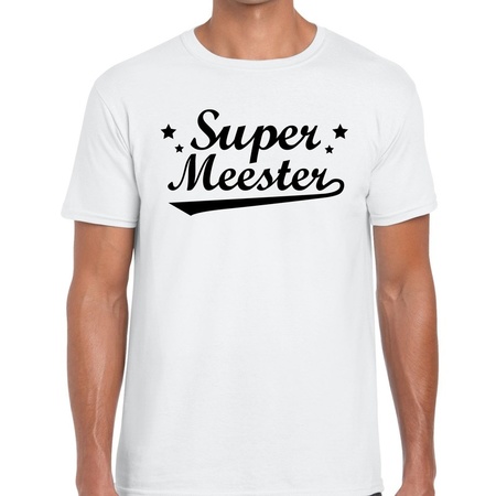 Super meester t-shirt white men