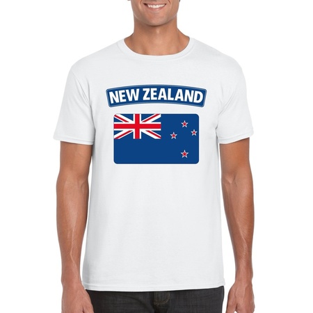New Zealand flag t-shirt white men