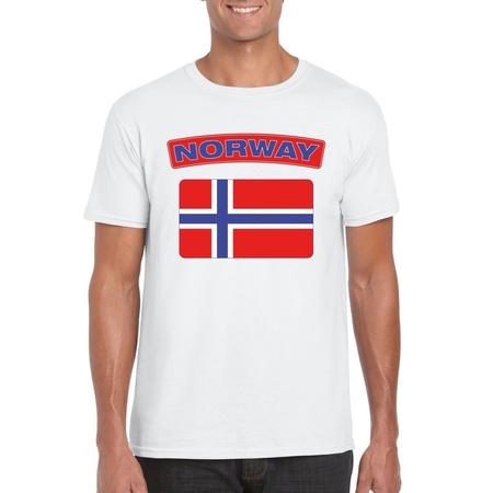 Norway flag t-shirt white men