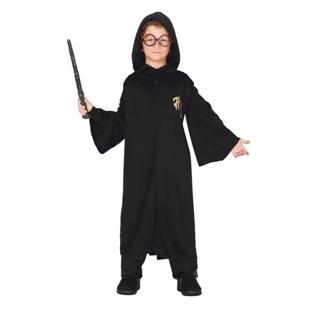 Tovenaarskleding zwarte cape voor jongens