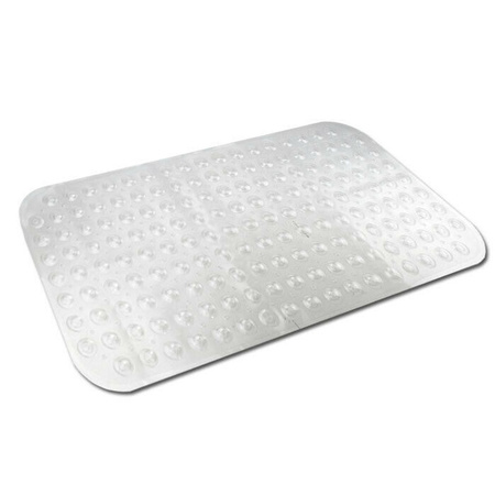 Bath mat - non-slip - transparent - with suction cups - 37 x 79 cm
