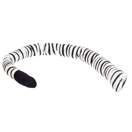 Dress up/toy white tiger animal tail on clip