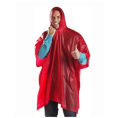 Vinyl poncho with a hood