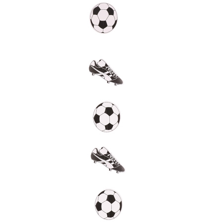 Soccer garland black and white