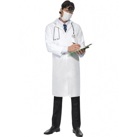 Feestartikelen voordelig dokter kostuum 50/52 (L) met gratis pleister voor heren