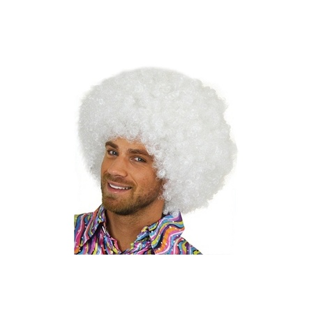 White afro wig