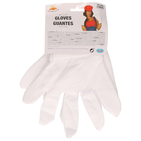 Witte handschoenen voor volwassenen