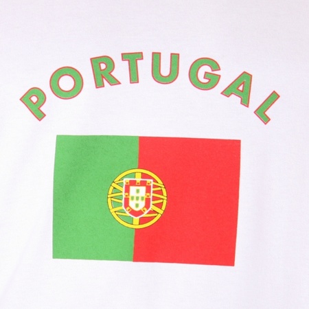 Feestartikelen witte tanktop met vlag Portugese print