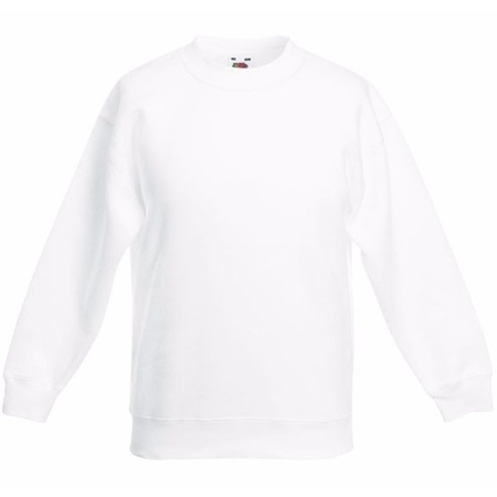 White cotton blend sweater for boys